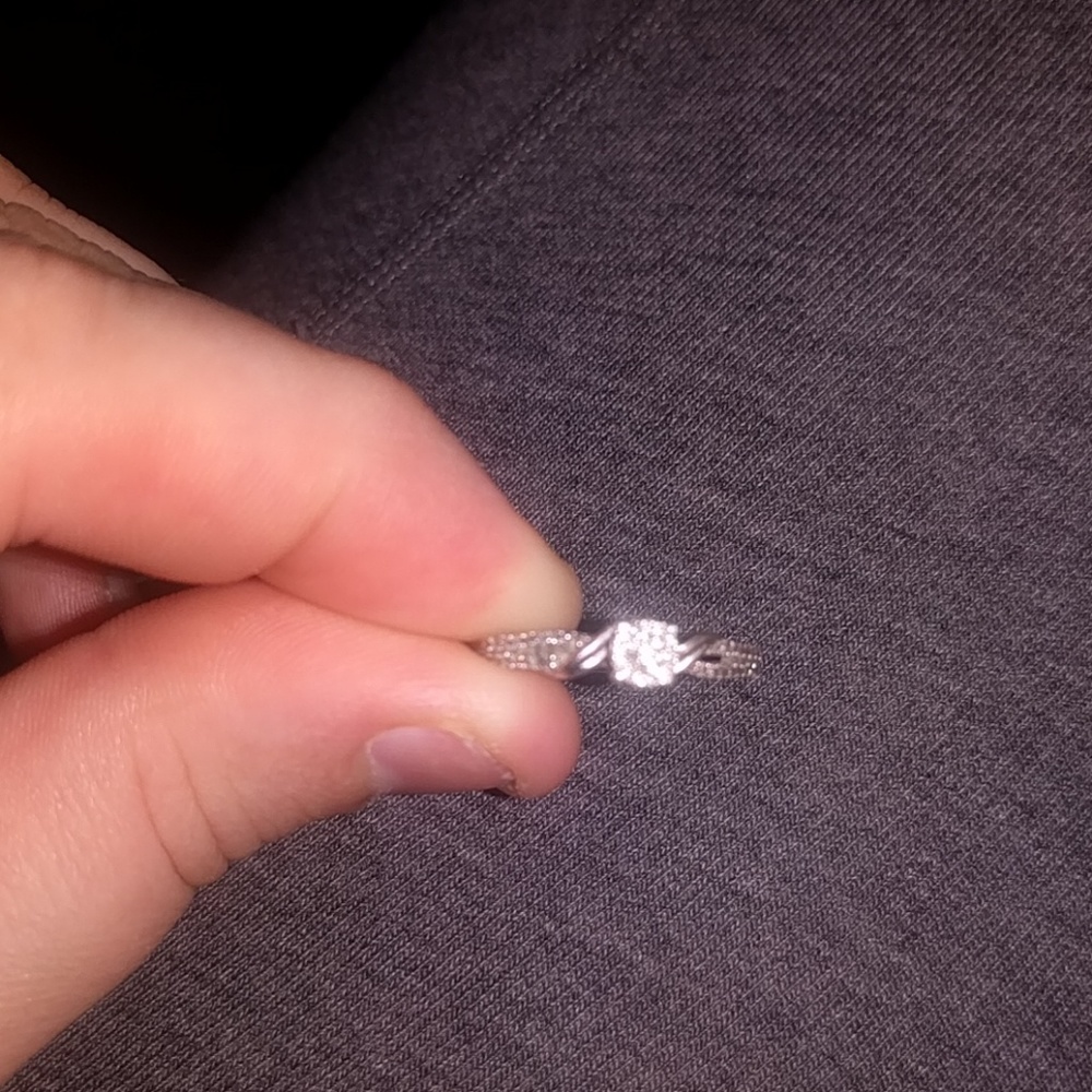 Sterling Silver .25Karat Diamond Ring Size 8
